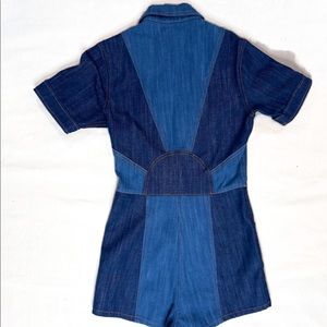 Stoned Immaculate Baby Blue Jean Romper Jumpsuit